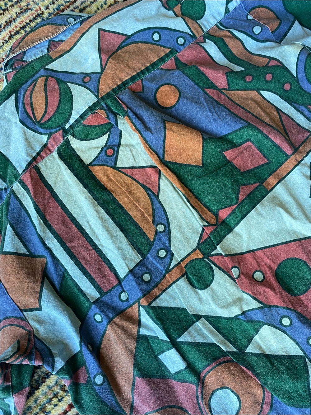 ⚡️Vintage geometric print chambray shirt - Picture 6 of 10